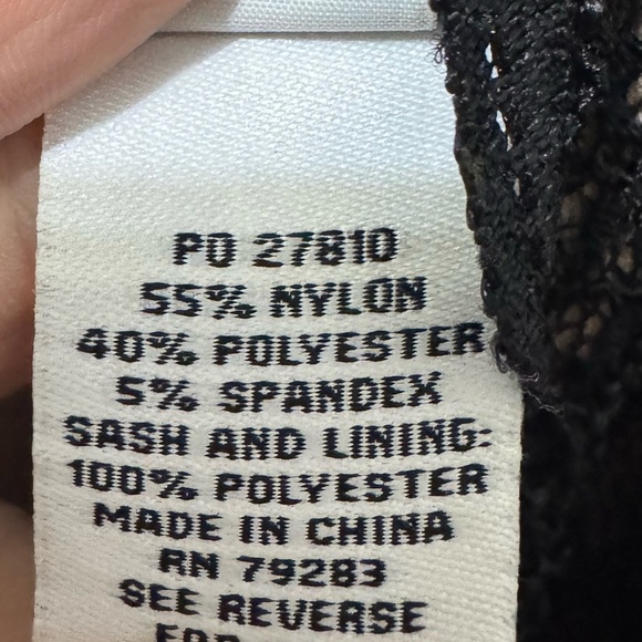 Alex Evenings Lace Tie Waist Midi Dress Pockets Size 8 - Picture 6 of 6